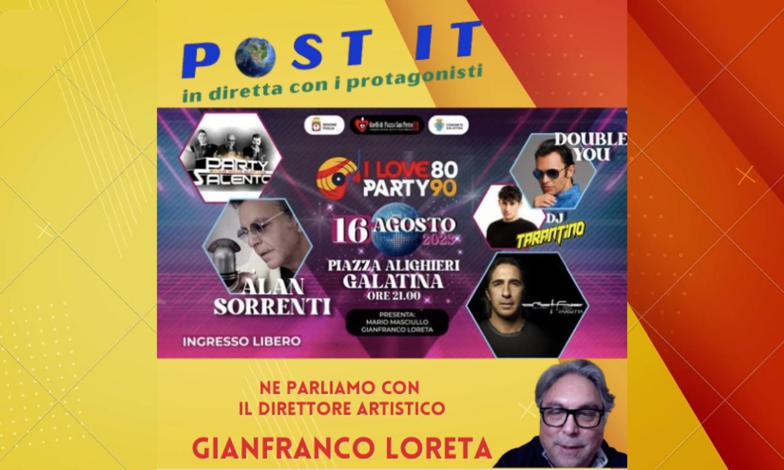 I love 80 90/Cibo&Sound: intervista al direttore artistico Gianfranco Loreta (VIDEO)