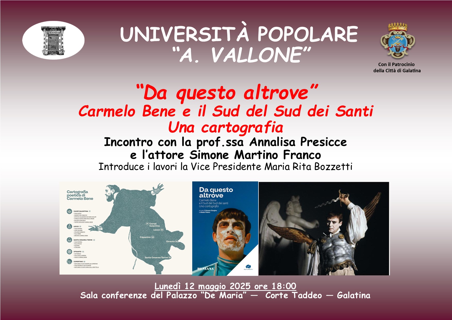 Carmelo Bene tra poesia, filosofia e teatro: all’Università Popolare Vallone