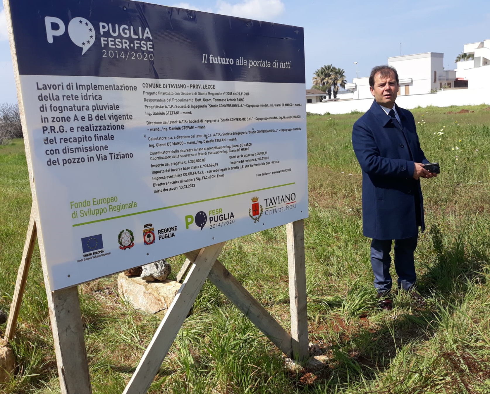 Taviano, al via i lavori per la fognatura bianca