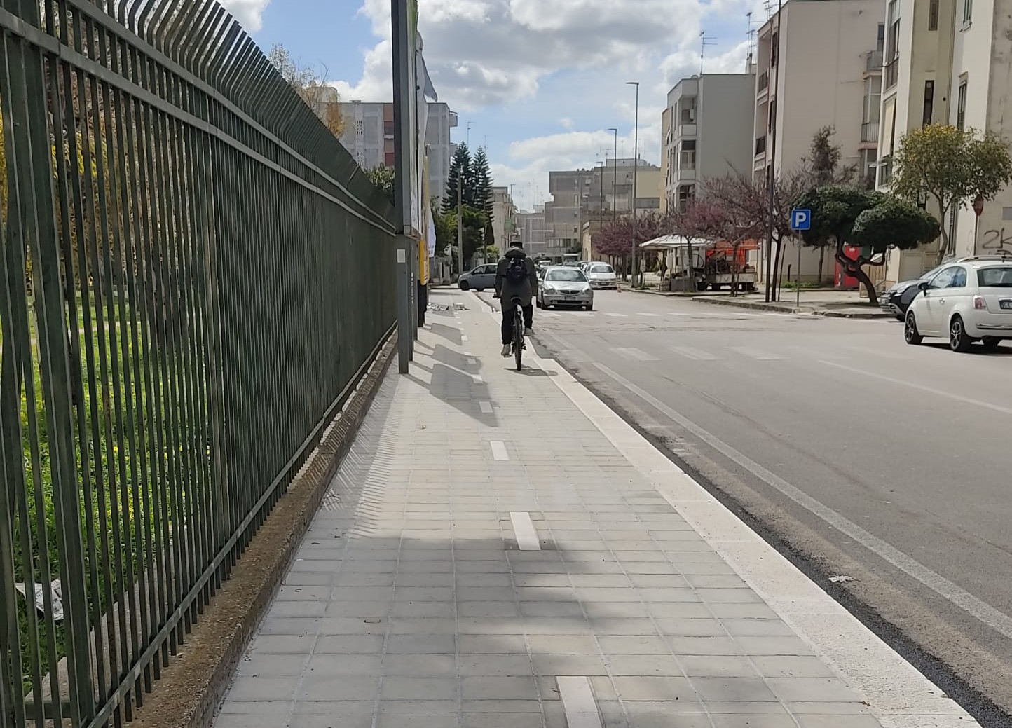 Completato il percorso ciclopedonale in via Giammatteo