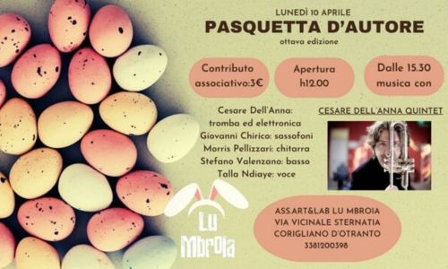 Pasquetta d’Autore all’Art&Lab Lu Mbroia a Corigliano d’Otranto