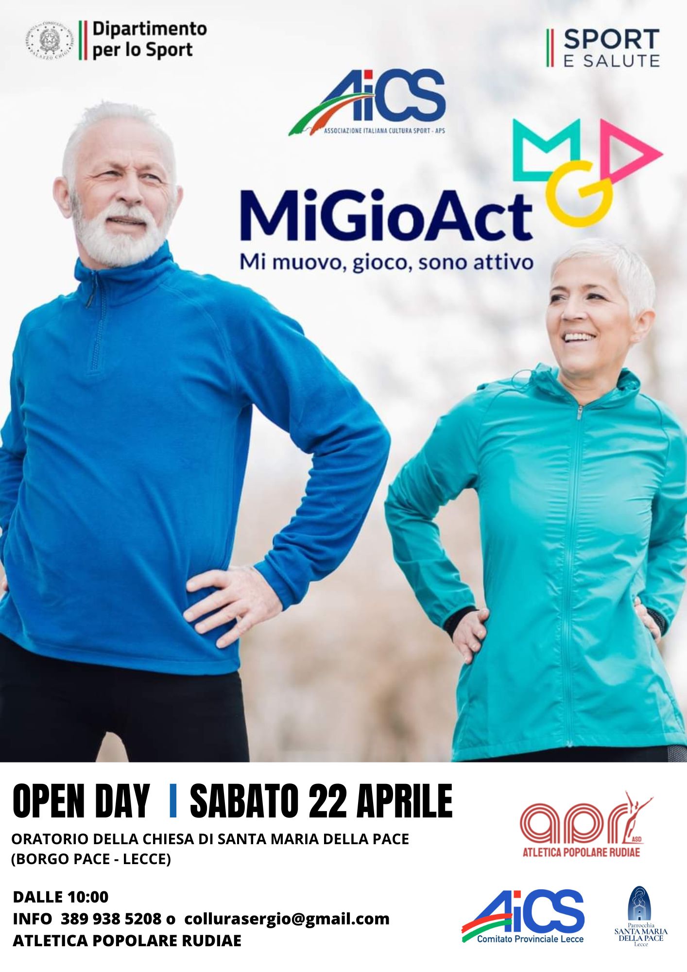 Lecce, Open Day MiGio.Act. Mi muovo, gioco, sono attivo