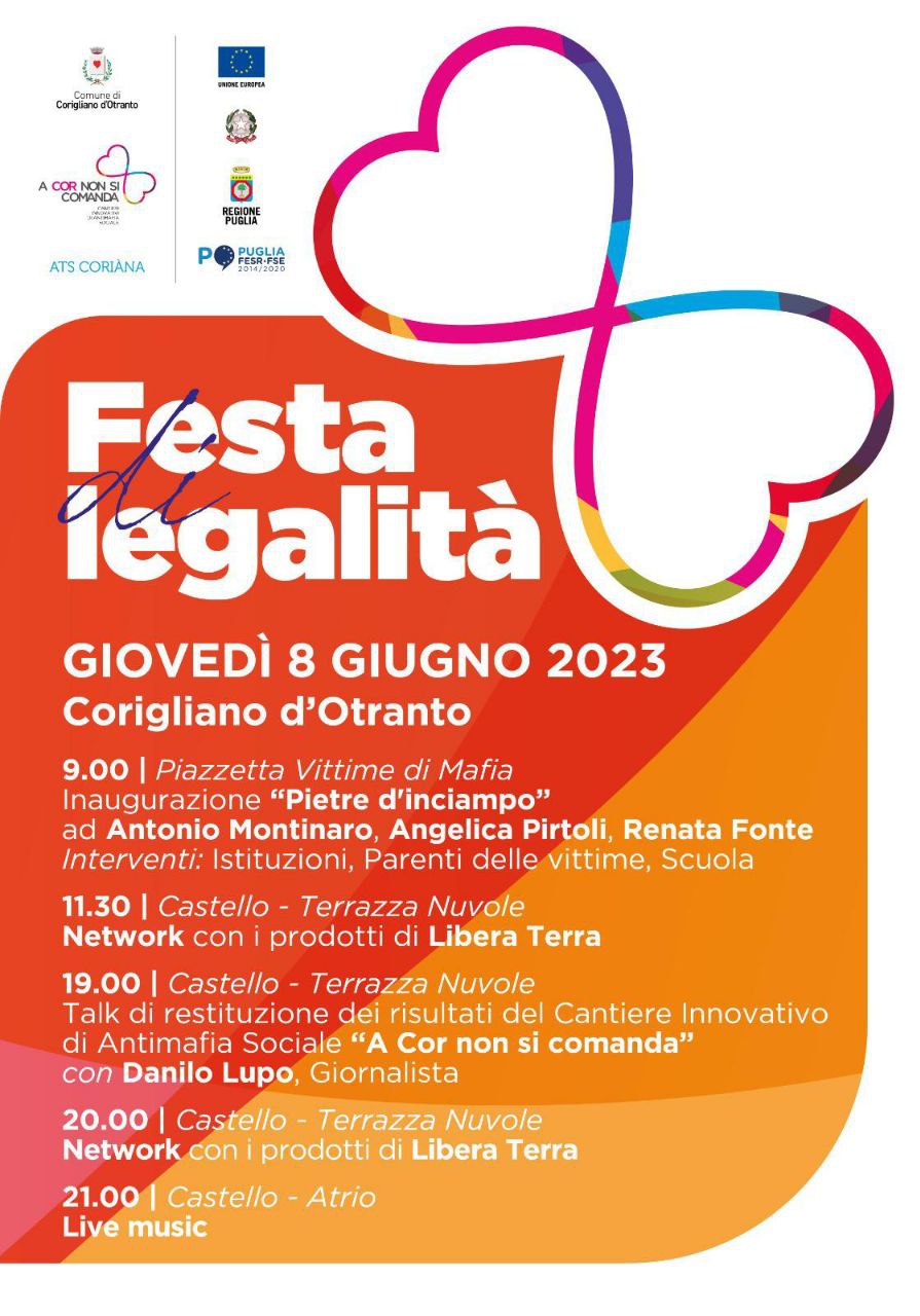 “Festa di legalità” a Corigliano d’Otranto