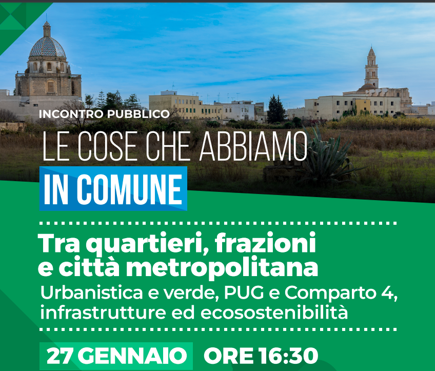 Quale assetto urbano per Lequile nel prossimo futuro? Incontro pubblico