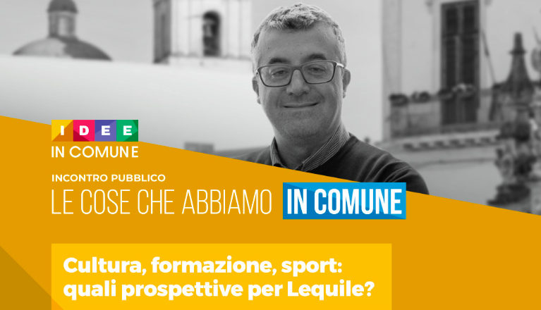 Idee in Comune: sabato 17 febbraio incontro su cultura, sport e formazione