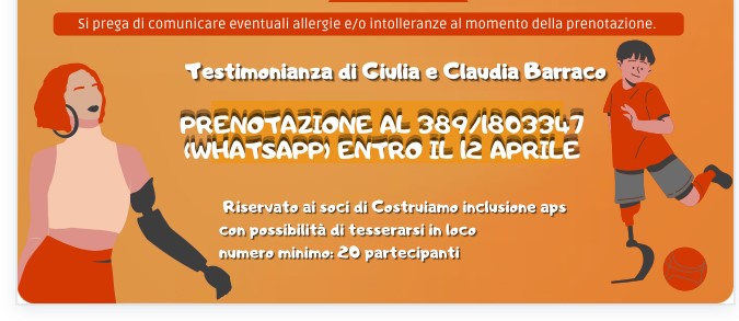 Cena sociale questa sera a Trepuzzi sull’autonomia delle persone con disabilità