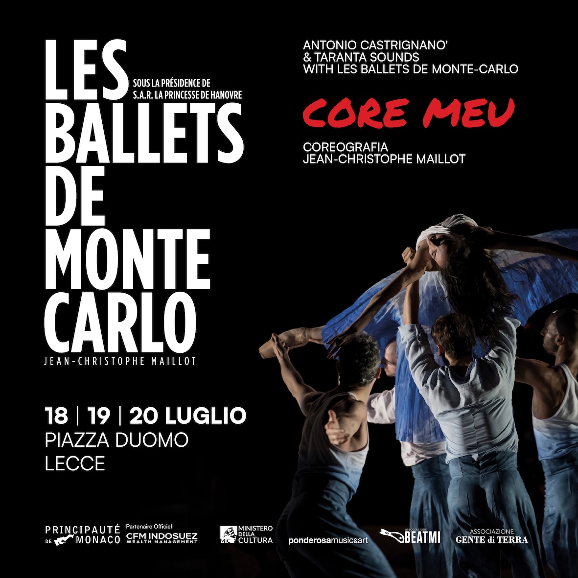“Core Meu” della Compagnie Les Ballets de Monte Carlo e Antonio Castrignanò & Taranta Sounds a Lecce