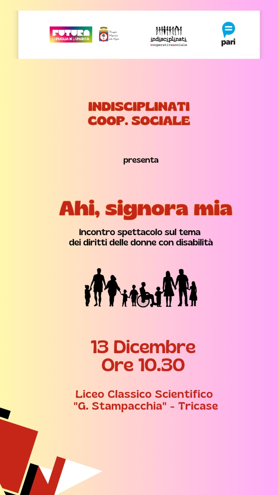 “Ahi, Signora mia”: a Ruffano un reading sulla vita delle donne con disabilità
