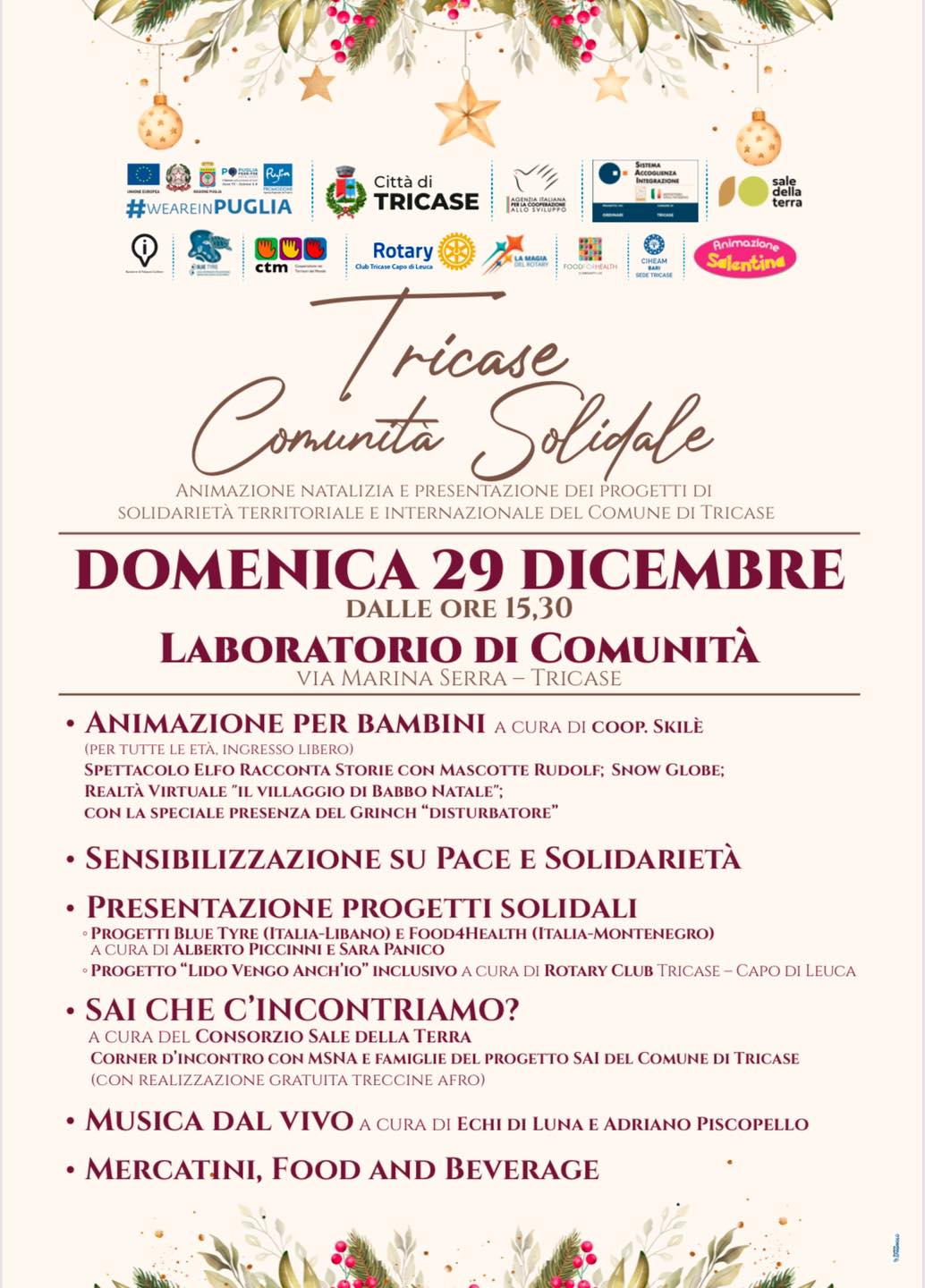 Tricase Comunità Solidale: un evento per bambini e famiglie